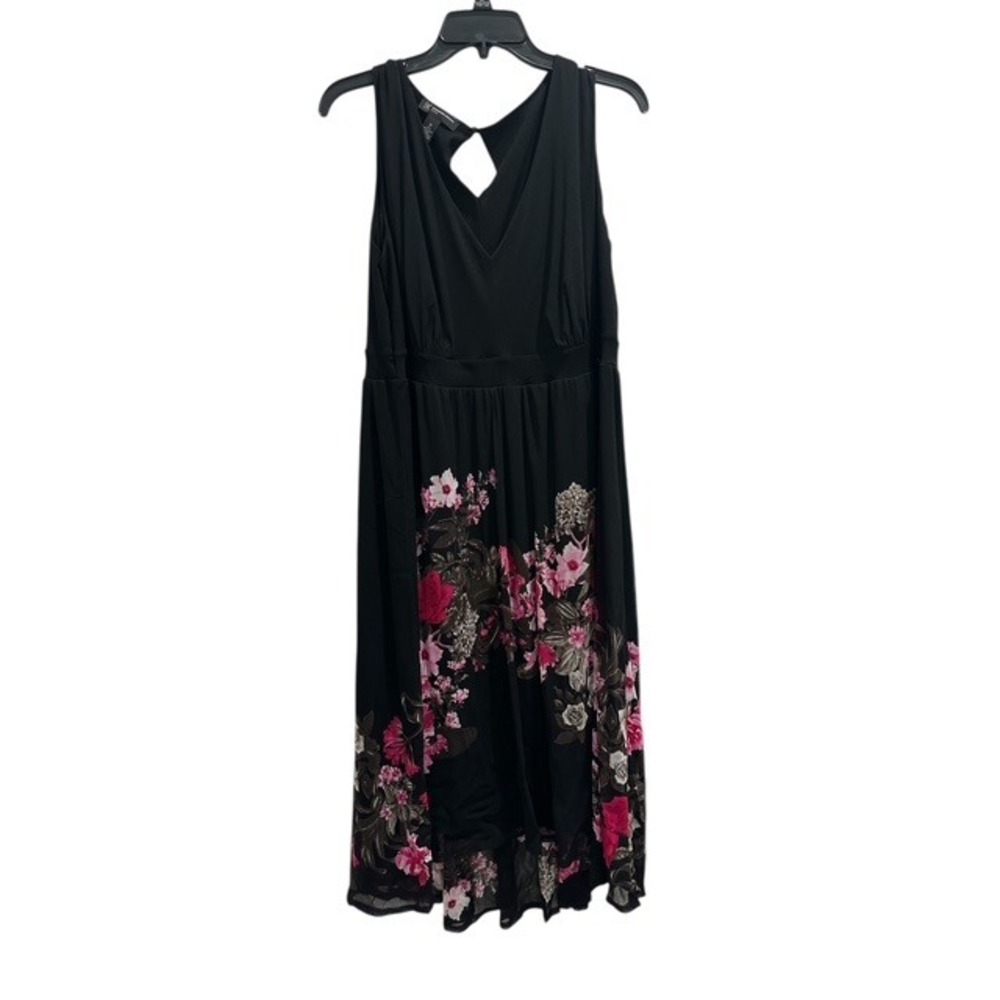 INC International Concepts Maxi Dress Floral Print Sleeveless 1X